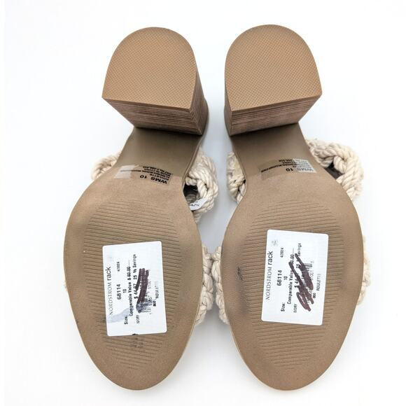 DV By Dolce Vita Roulette Block Heel Slide Sandal Women's Ivory Size US10 - Picture 6 of 6